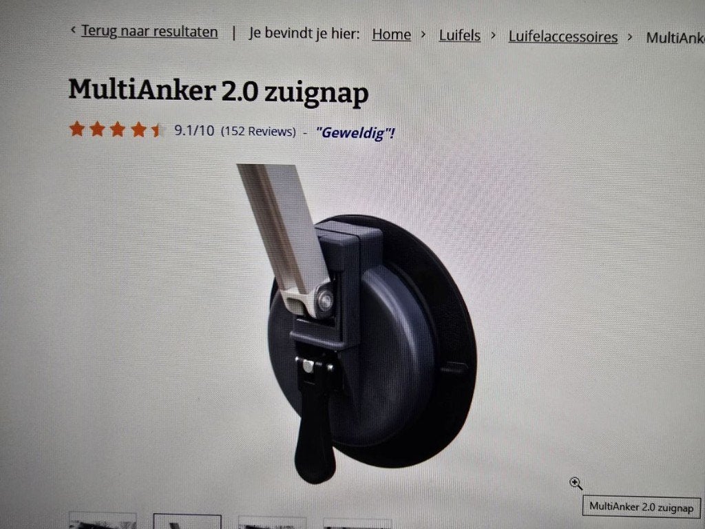 Multi Anker zuigmappen met wasrek + bevestiging voor luifel, Ophalen, Nieuw