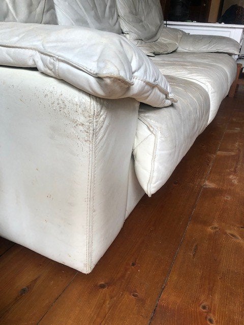 leren zetel, Moins de 150 cm, Banc droit, Enlèvement, Utilisé