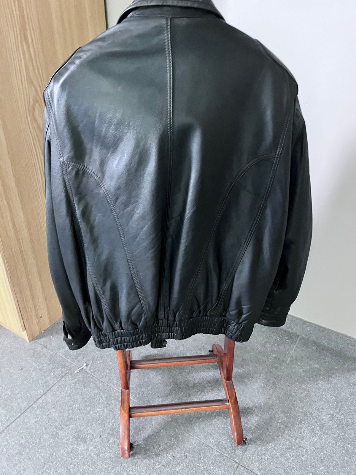 Veste en cuir d’agneau, Enlèvement, Porté, Taille 56/58 (XL), Bleu