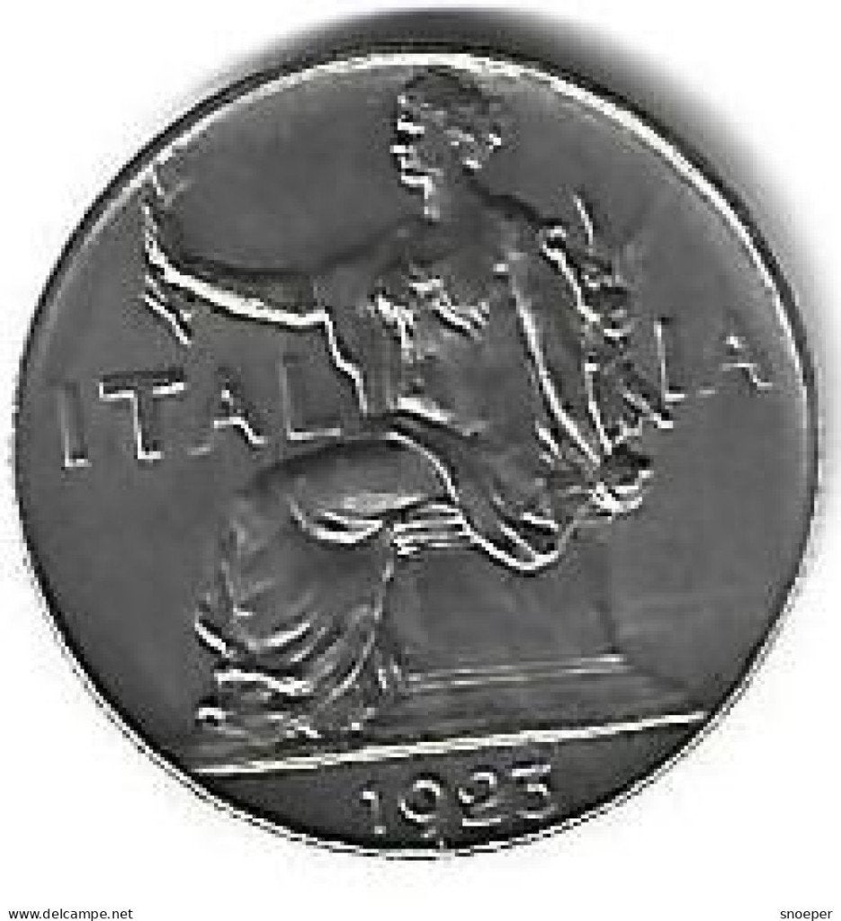 italy 1 lira 1923 km 62 vf++, Verzenden, Italië, Losse munt