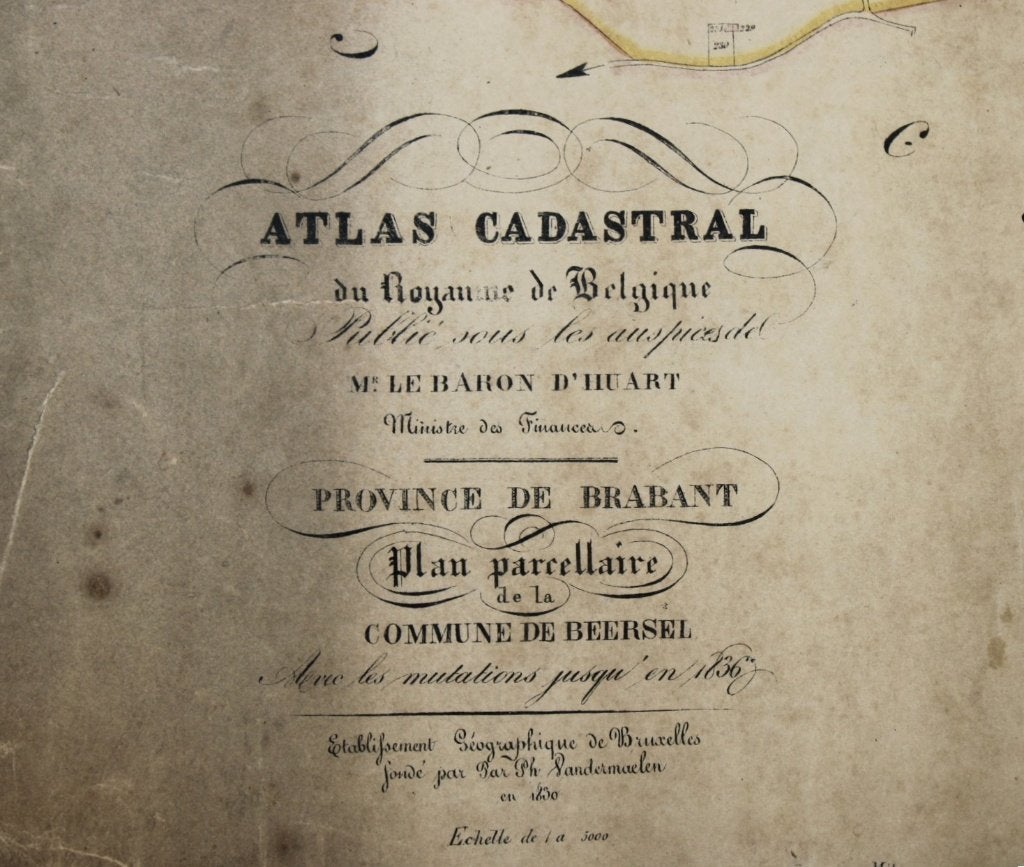 ancienne carte de Beersel, Ph. Vandermaelen, XIXe siècle, Enlèvement