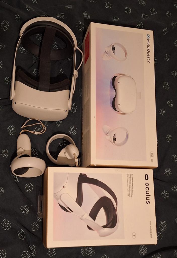 Meta Quest2 256GB + Elite Strap met batterij te koop, Games en Spelcomputers, Virtual Reality, Ophalen of Verzenden, Gebruikt