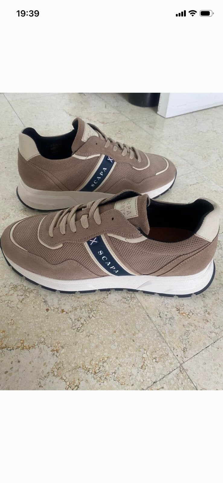 Scapa heren schoenen sneakers beige nieuw !, Ophalen of Verzenden, Zo goed als nieuw, Sneakers
