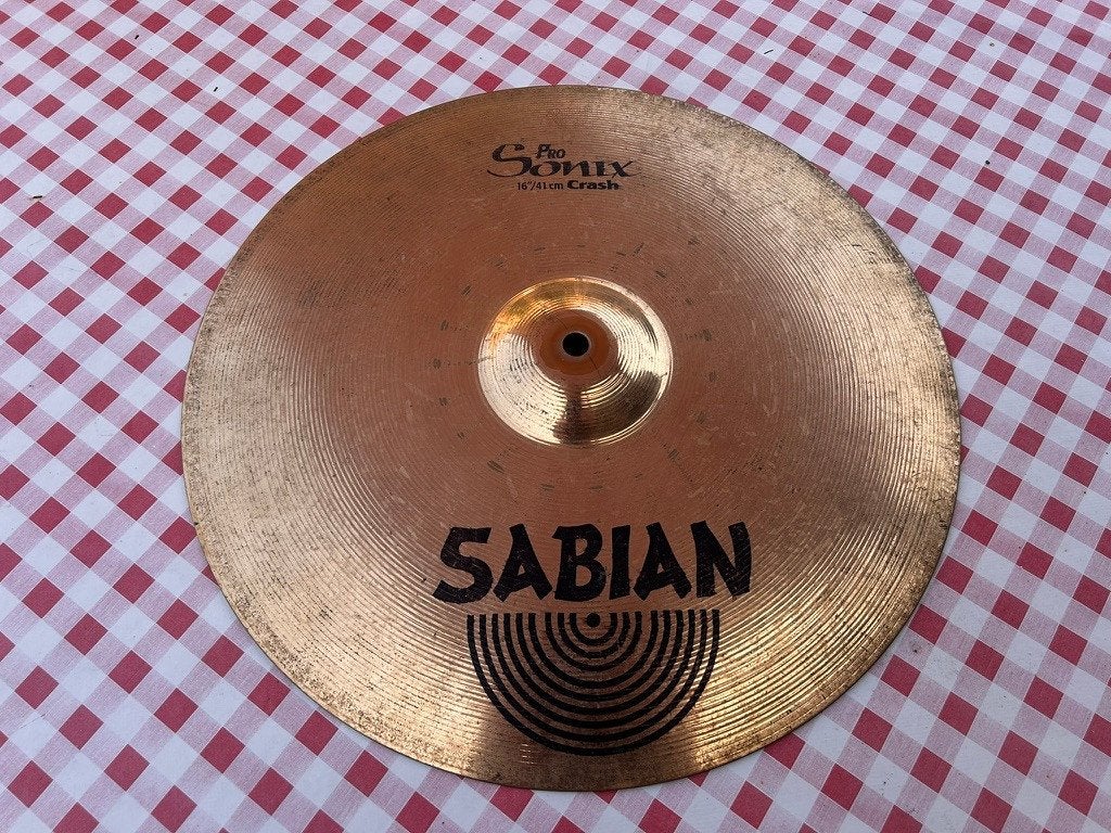 16” crash sabian pro sonix, Muziek en Instrumenten, Ophalen of Verzenden, Gebruikt, Overige soorten