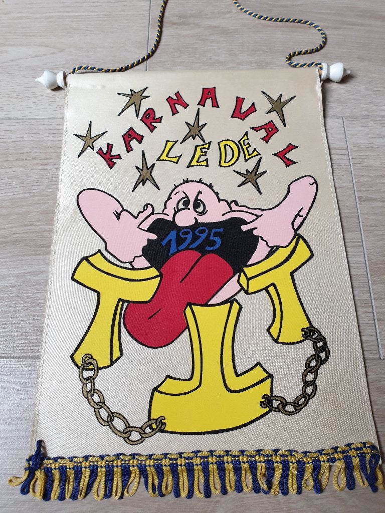 Karnaval Lede wimpel 1995, Diversen, Vlaggen en Wimpels, Ophalen of Verzenden