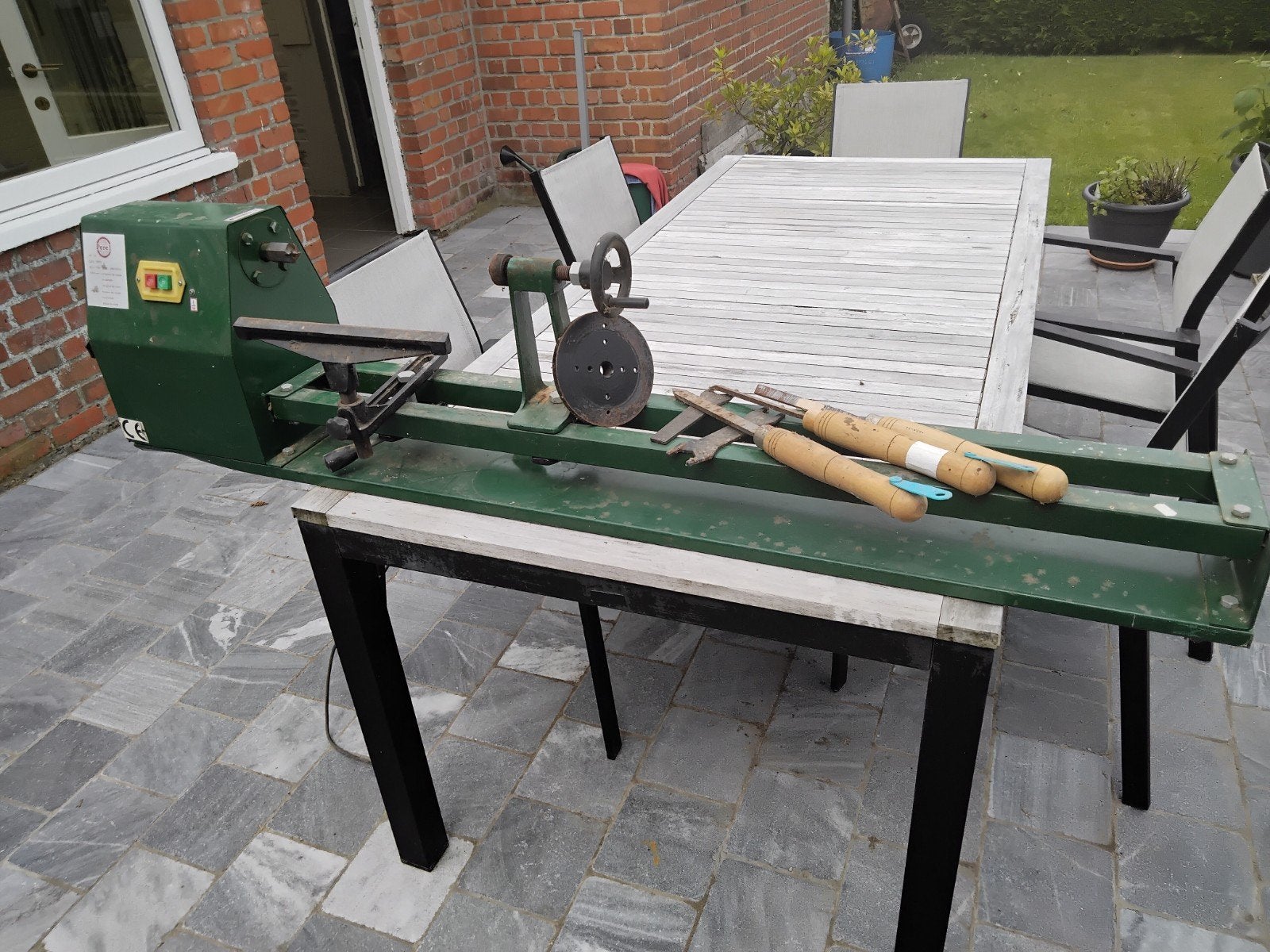 Hout draaibank met beitels., Ophalen, Zo goed als nieuw, Houtdraaibank, 500 tot 1000 mm