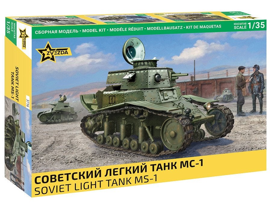ZVEZDA 3716  LIGHT TANK MS-1 échelle 1/35, Neuf, Autres marques, Tank, Enlèvement ou Envoi