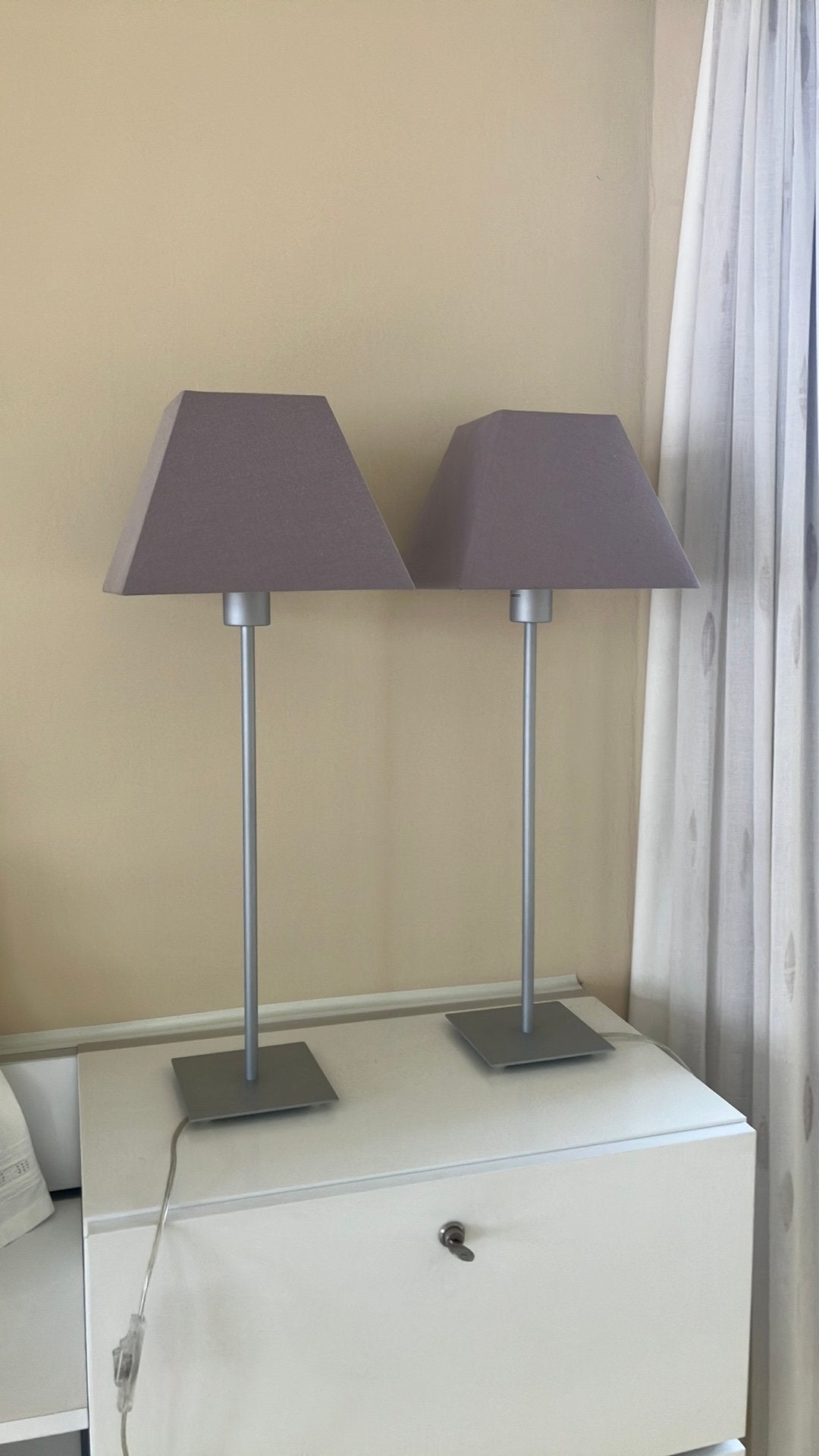 2 tafellampen Massive hoogte 67 cm - als nieuw, Huis en Inrichting, Lampen | Tafellampen, Ophalen of Verzenden, Zo goed als nieuw
