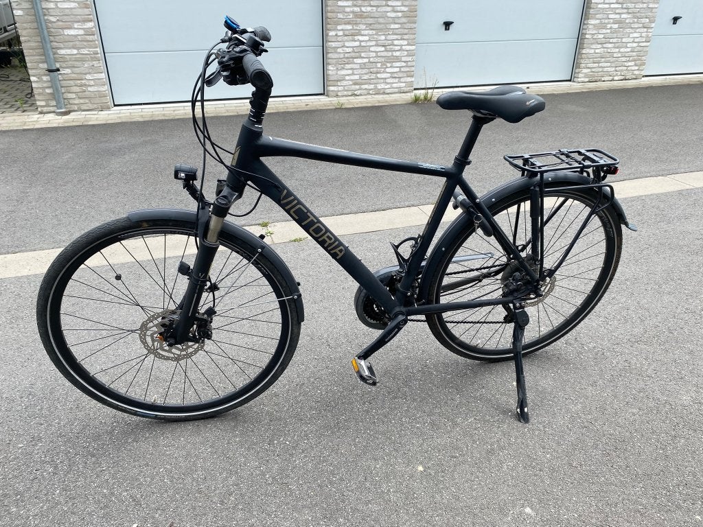 Trekkingfiets te koop, Fietsen en Brommers, Fietsen | Heren | Herenfietsen, Gebruikt, Versnellingen, 49 tot 53 cm, Schijfrem
