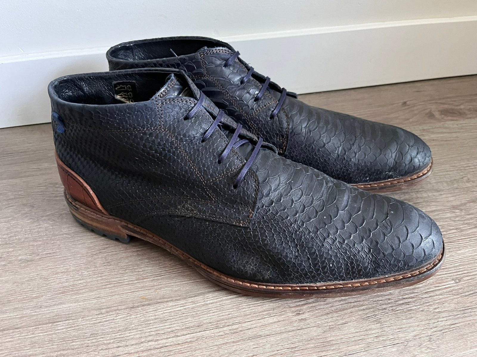 Floris van Bommel herenschoenen maat 13 / 48 H, Blauw, Boots, Ophalen of Verzenden, Zo goed als nieuw