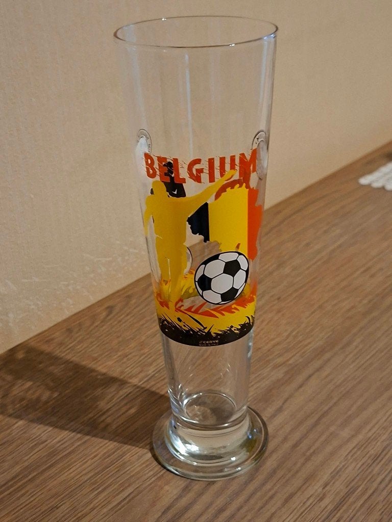 Voetbal- of supportersglas van de Rode Duivels, Enlèvement ou Envoi, Comme neuf, Verre à bière