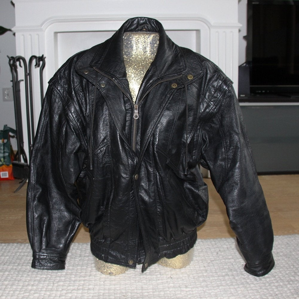 Belle veste en cuir Gringo (taille 48) €110, -, Comme neuf, Gringo, Taille 48/50 (M), Noir