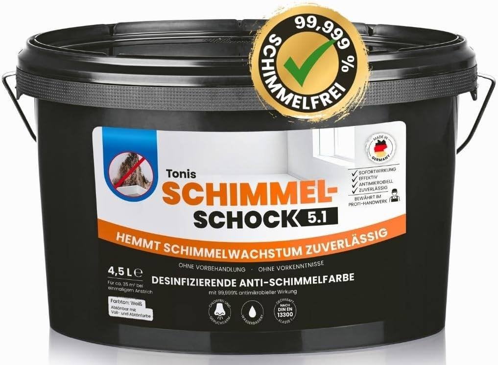 Peignez 4,5 litres d'antifongique en blanc !, Bricolage & Construction, Peinture, Vernis & Laque, Neuf, Moins de 5 litres, Peinture