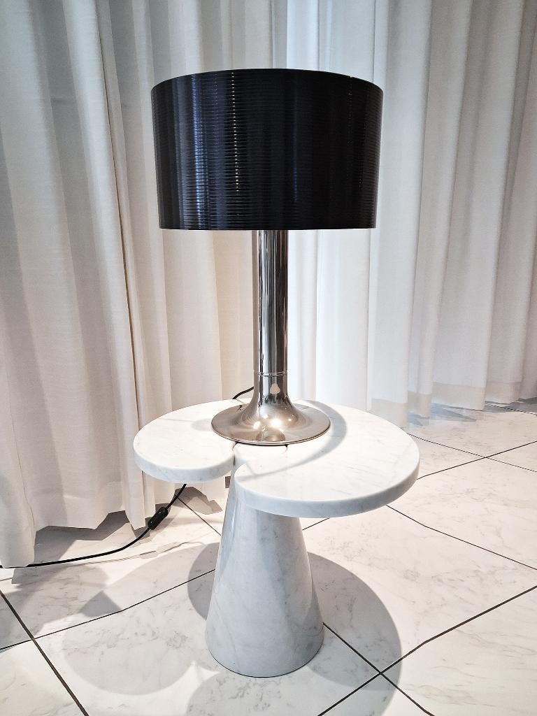 lampe de table design vintage, nickelée, Enlèvement ou Envoi, Maison et Meubles