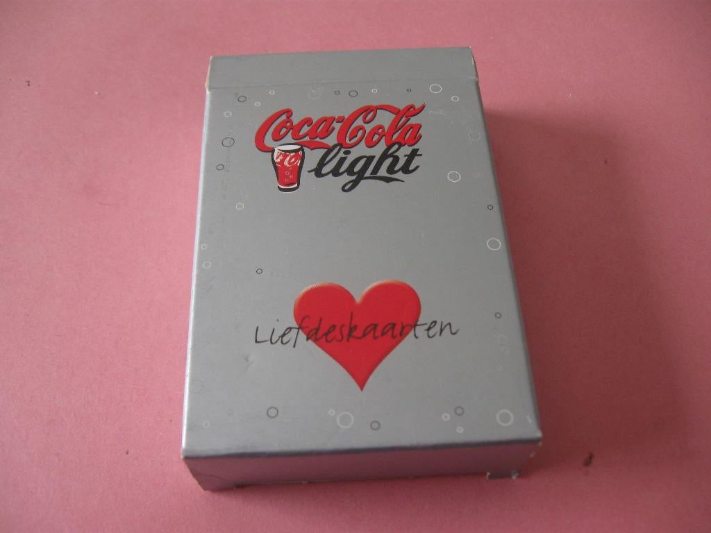 Kaartspel - speelkaarten Coca - Cola light , liefdeskaarten, Ophalen of Verzenden, Zo goed als nieuw, Speelkaart(en)