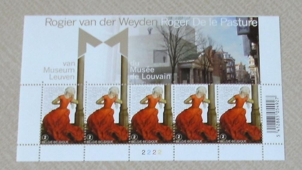 1 blok rogier van der weyden museum leuven 3940, Postzegels en Munten, Frankeerzegel, Ophalen of Verzenden, Zonder stempel, Postfris