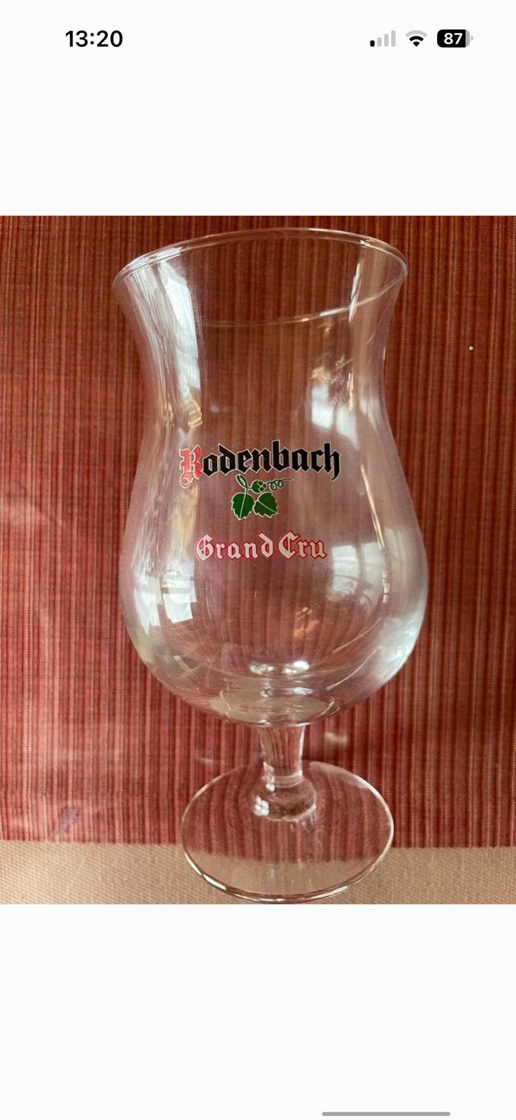 6 rodenbach grand cru glazen, Ophalen of Verzenden, Zo goed als nieuw