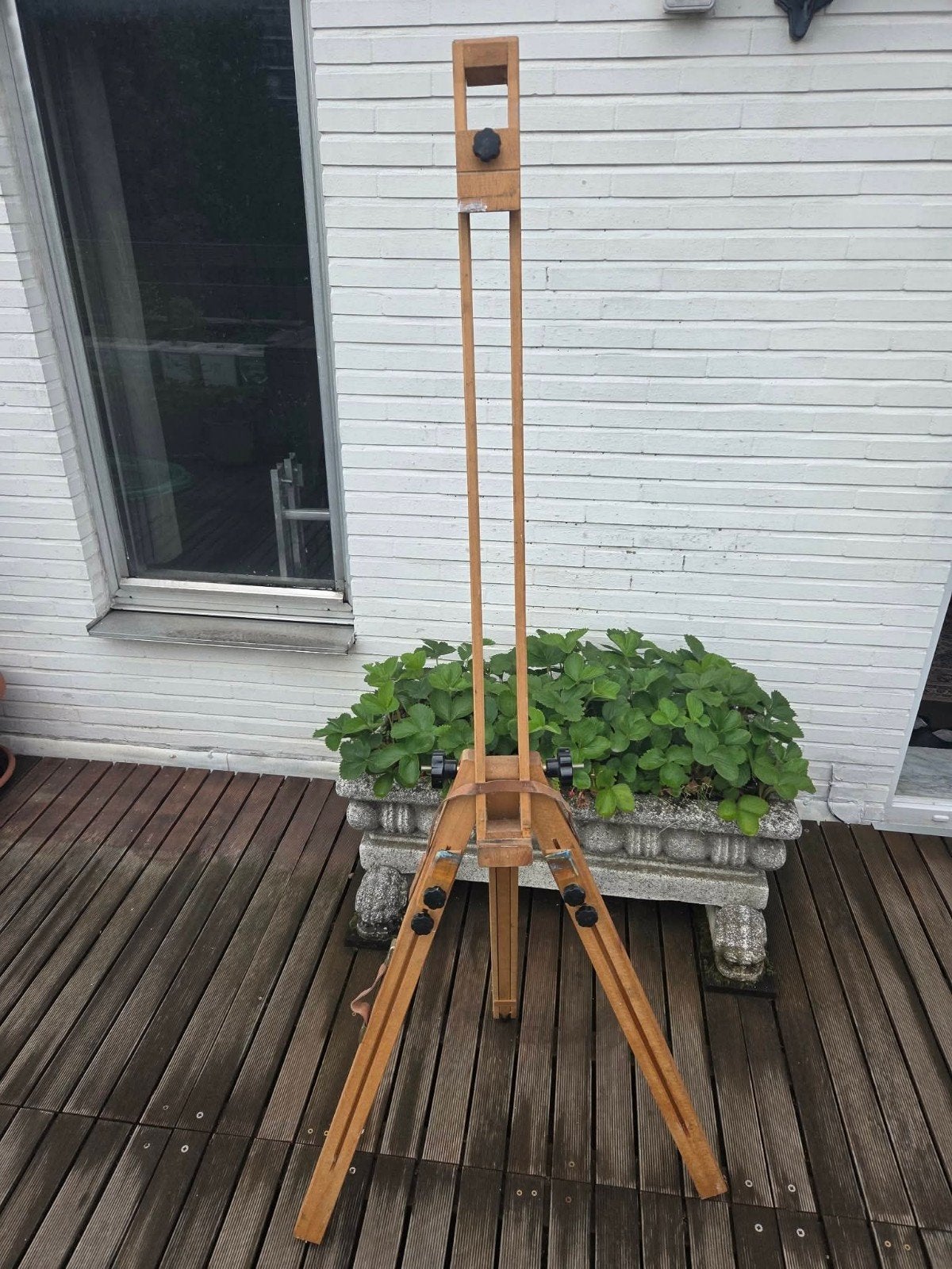 Prachtige draagbare schildersezel van massief beukenhout, Ophalen of Verzenden, Ezel