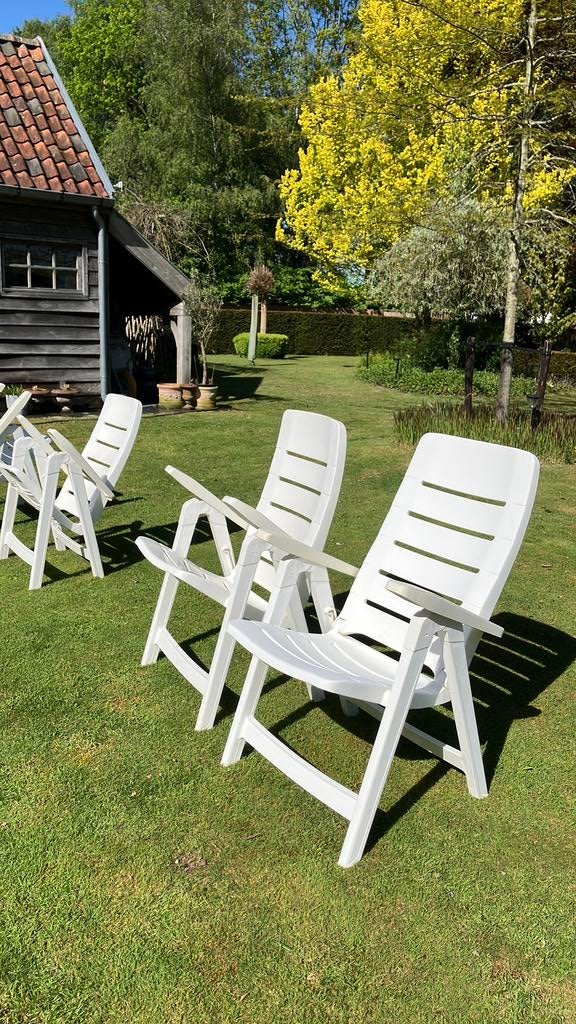 Verstelbare Hartman tuinstoelen., Enlèvement, Comme neuf, Synthétique
