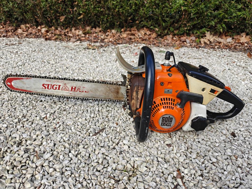 Solo 650X oldtimer kettingzaag, Jardin & Terrasse, Outils à main, Enlèvement