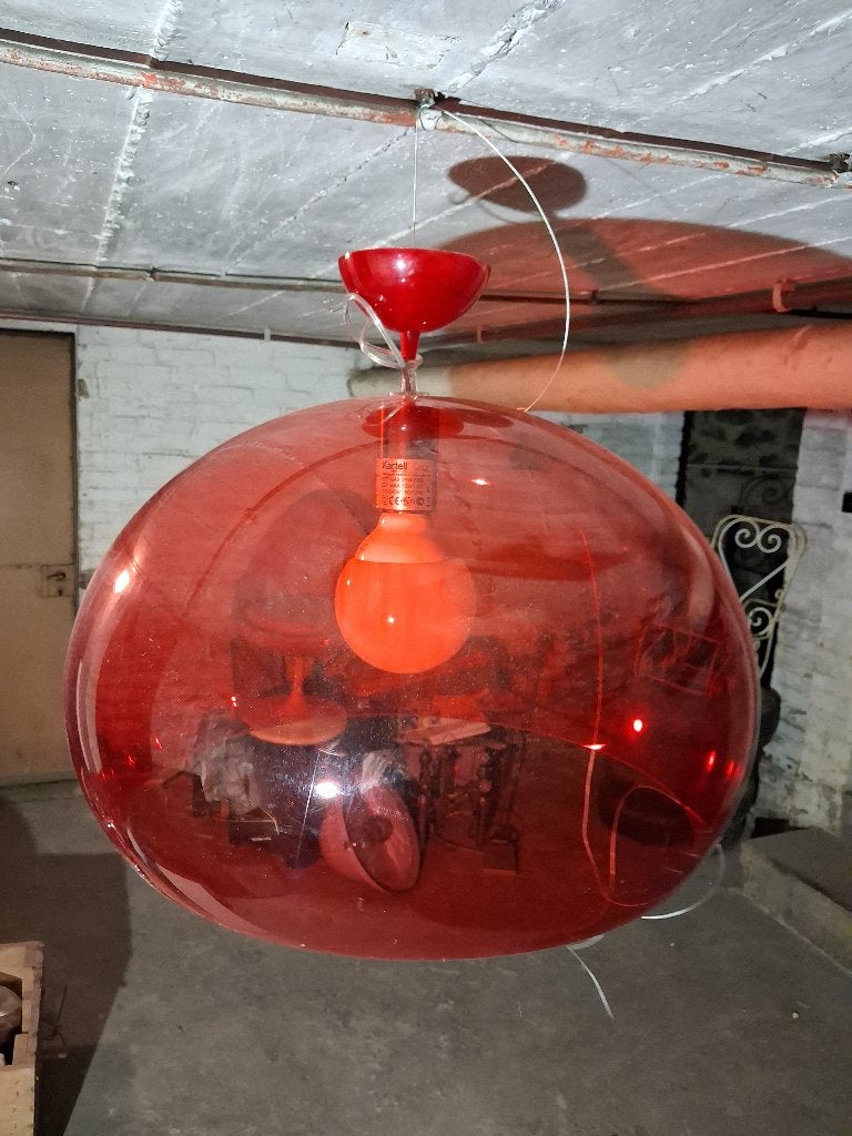 Lampe design Kartell complète et fonctionne, Antiquités & Art, Art | Objets design, Rouge, Plastique, Signé, 40 cm