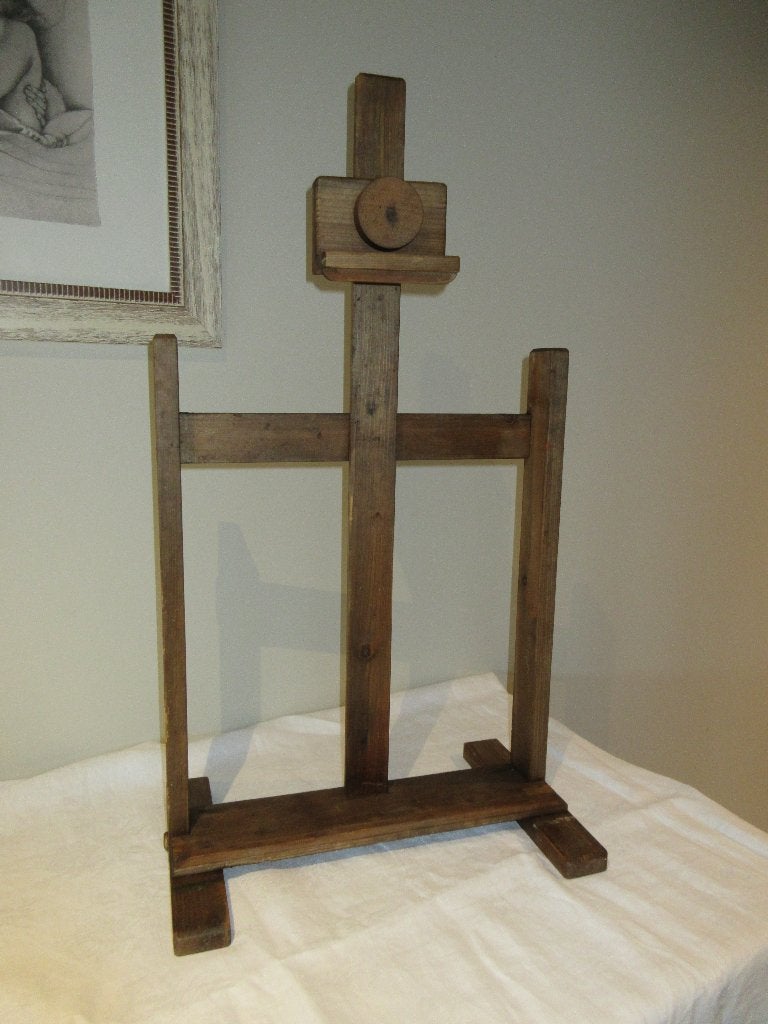 Ancien chevalet modèle de table porte-tableaux en bois, Hobby & Loisirs créatifs, Peinture, Enlèvement
