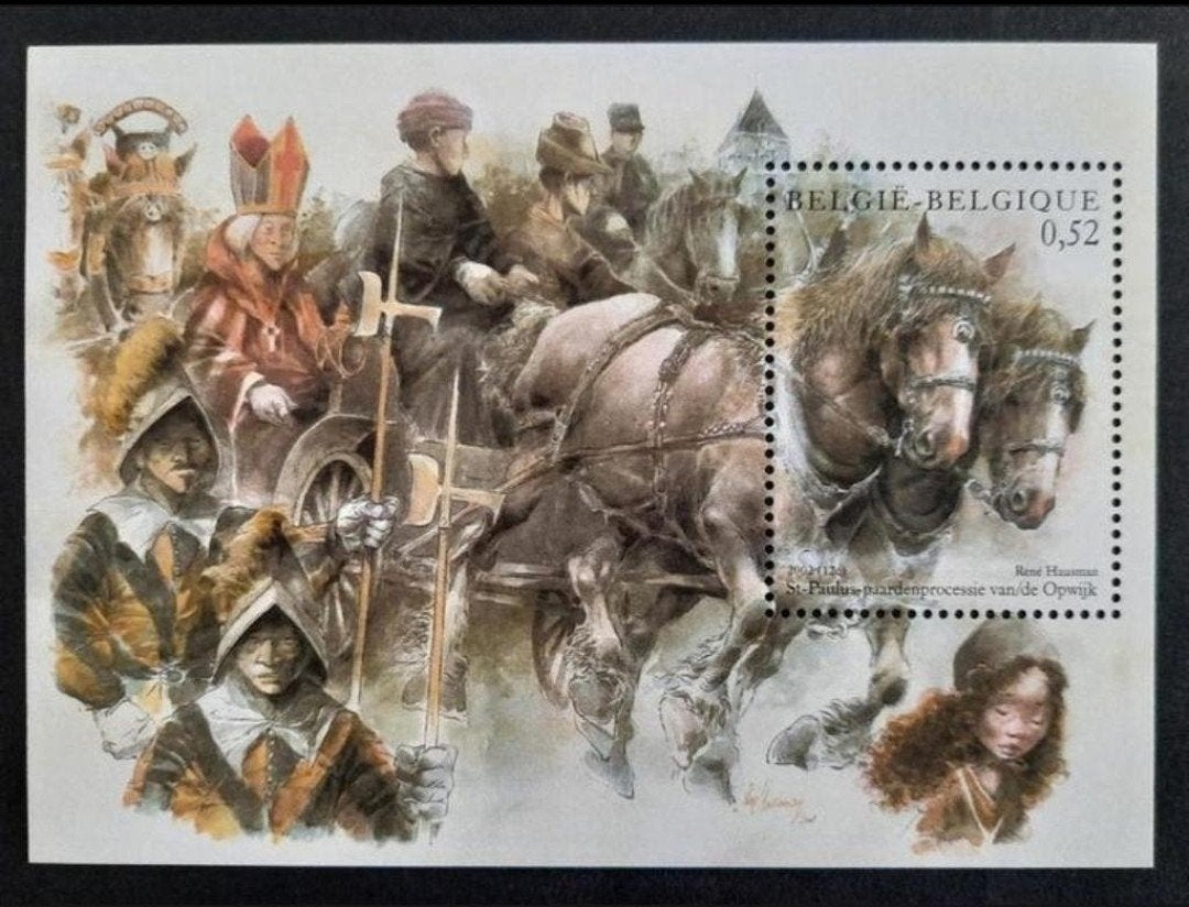 België: OBP 3086-BL95 ** Belgisch trekpaard 2002., Frankeerzegel, Ophalen of Verzenden, Zonder stempel, Postfris