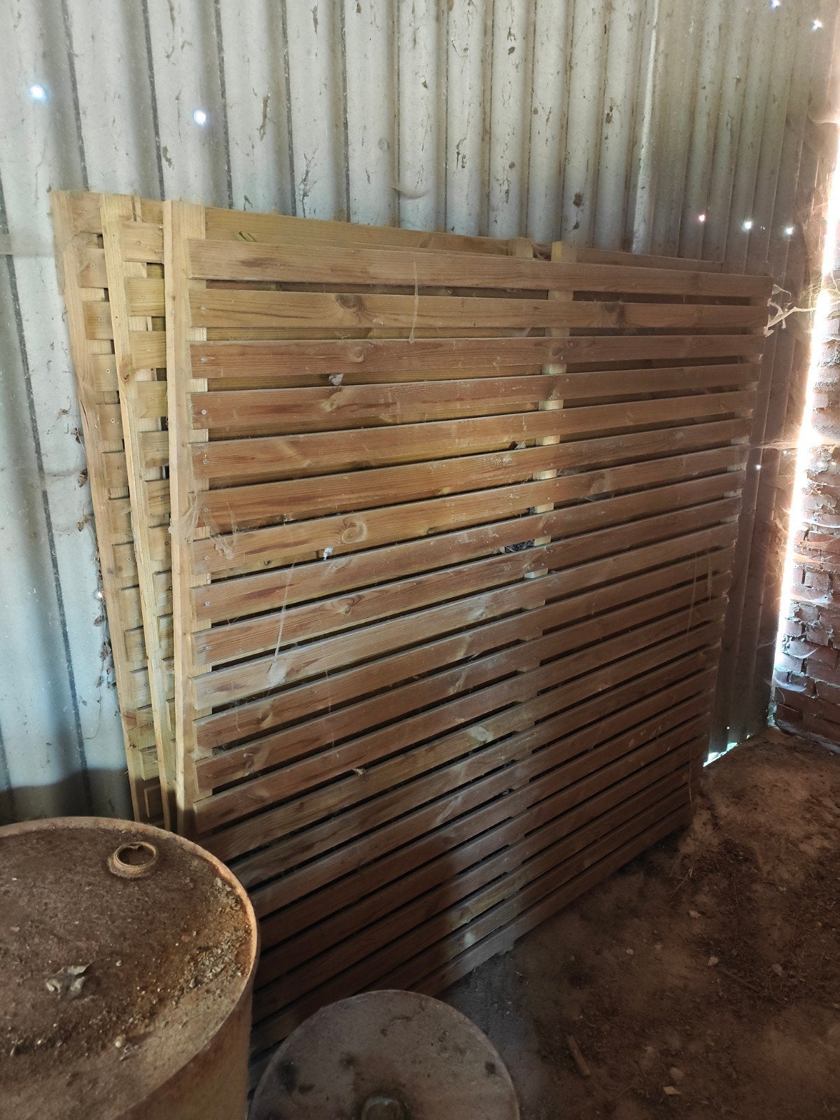 3 houten tuinpanelen 1.8mx1.8m, Ophalen