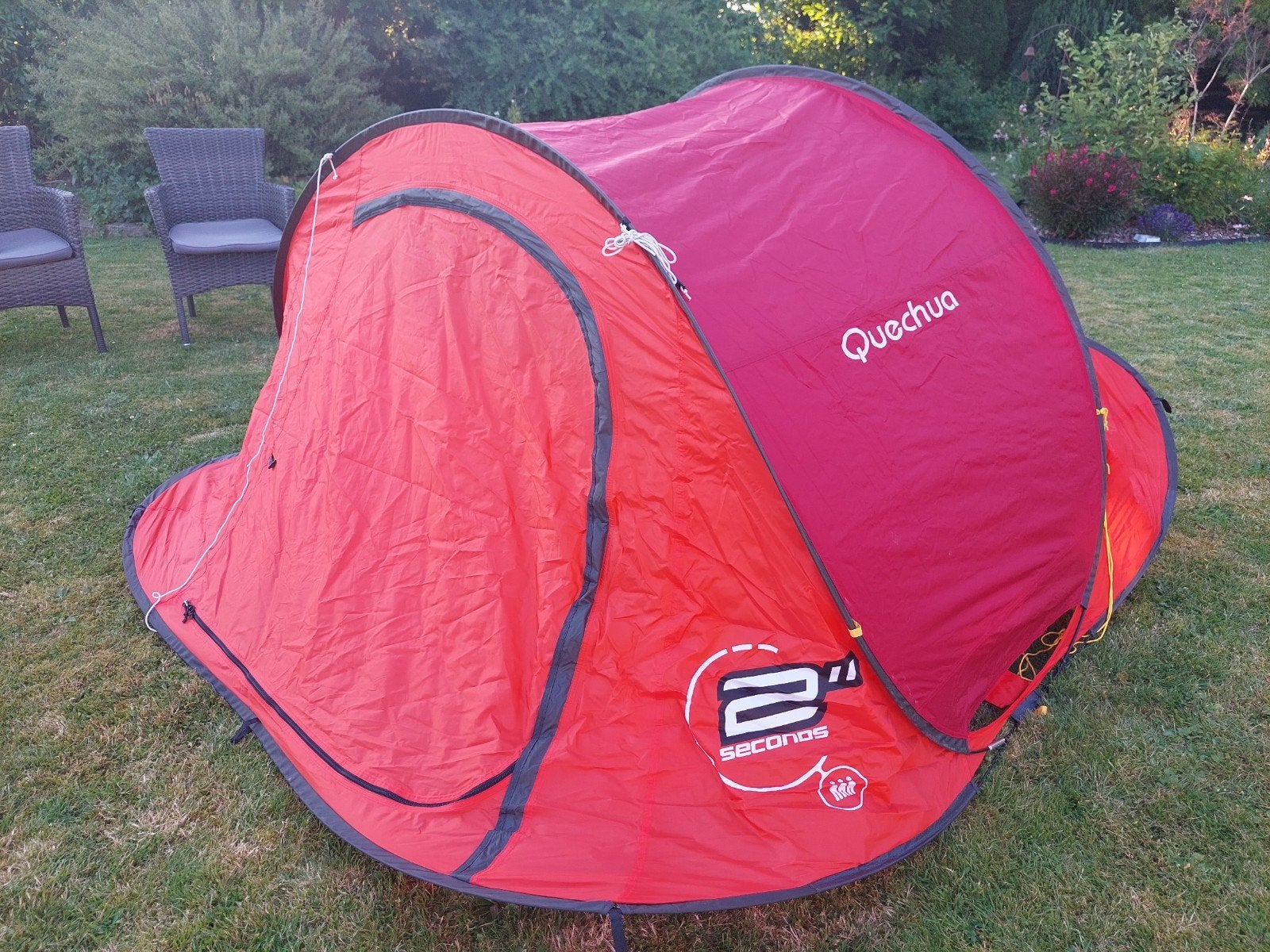 Quechua tente de camping 3 places, 2 seconds rouge, Enlèvement, Neuf, Jusqu'à 3