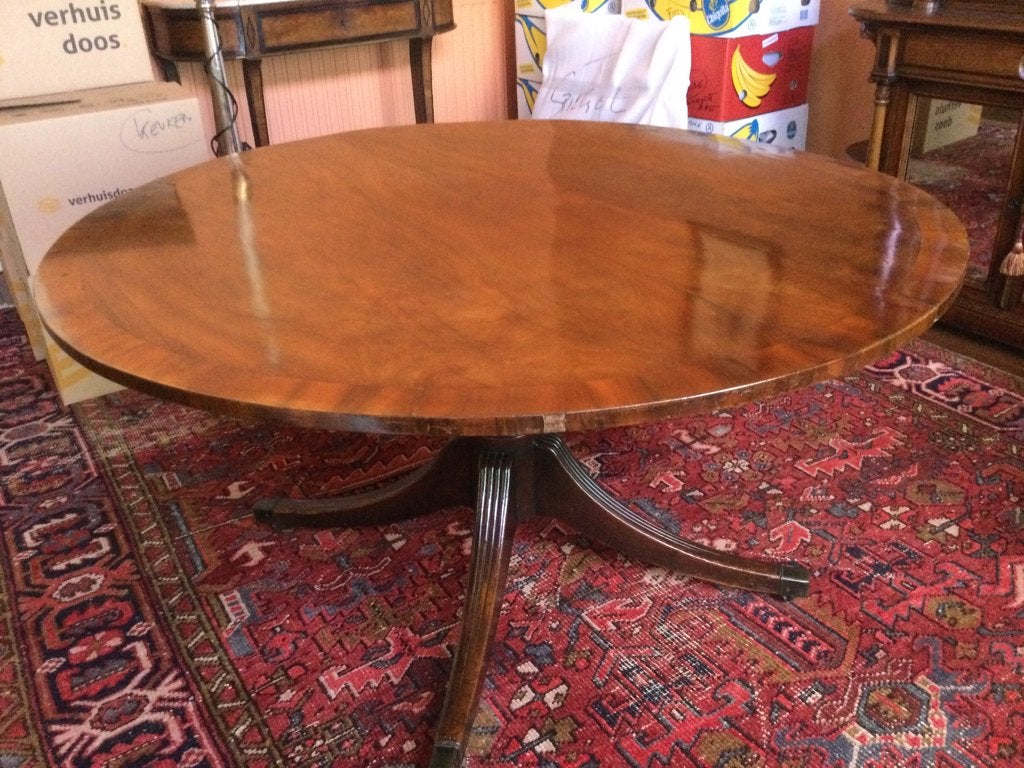 Engelse ronde mahoniehout tafel - Georges III periode - 1760, Ophalen