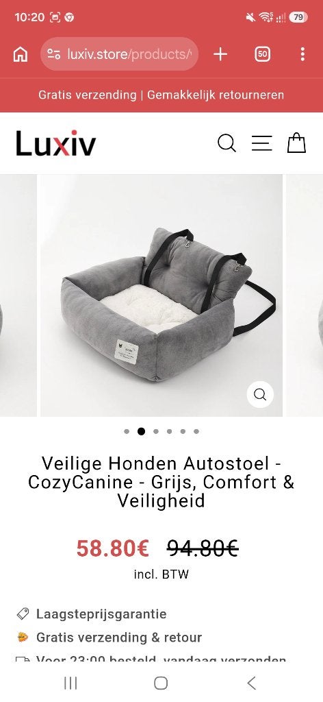 Honden zetel voor in de auto, Dieren en Toebehoren, Ophalen, Gebruikt, Hondenautostoel