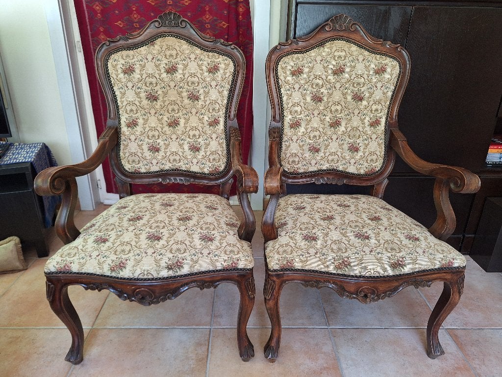 klassieke stoelen, Ophalen, Hout, Lodewijk XV, Gebruikt