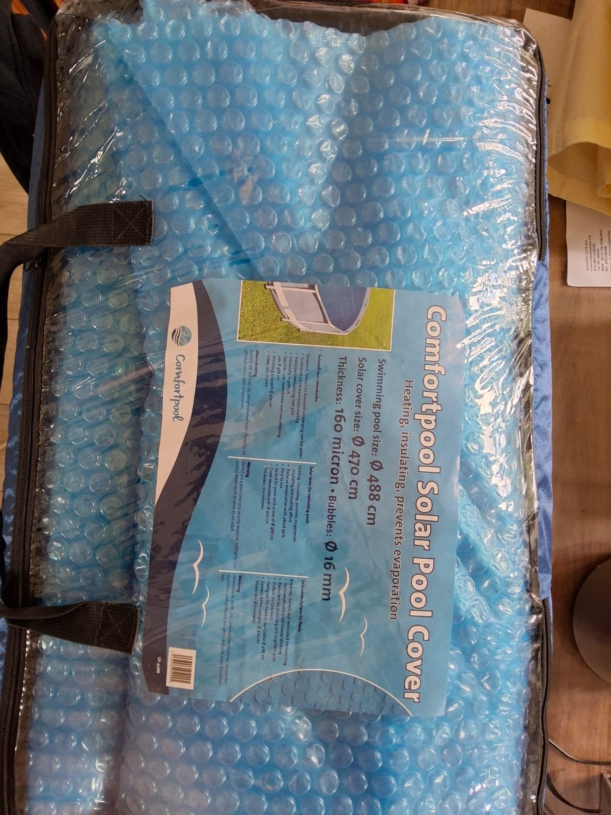 Plastic bubbelzeil voor op zwembad., Ophalen, Nieuw
