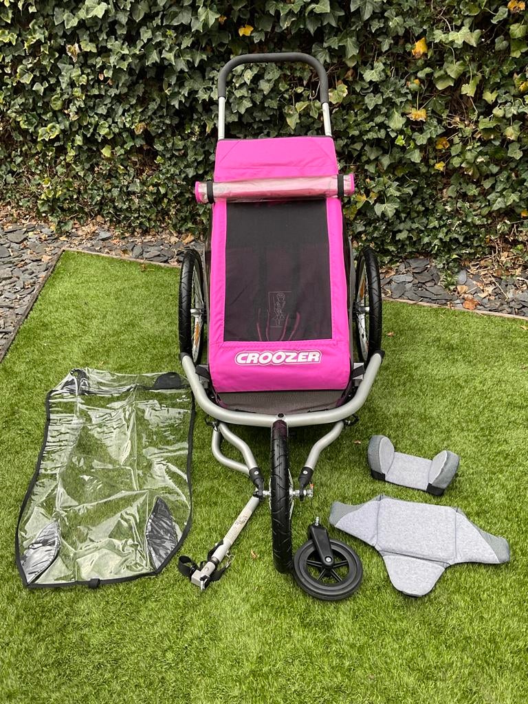 Croozer kid for 1 fietskar en verkleiner, Fietsen en Brommers, Ophalen, Opvouwbaar, Zo goed als nieuw, Kinderkar