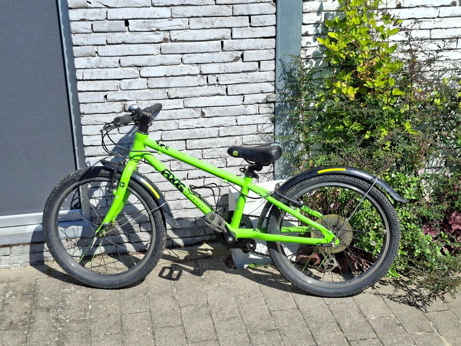 Kinderfiets 5/6 jaar Frog 52, 20inch , met versnellingen, Fietsen en Brommers, Ophalen, Frog Bikes, Velgrem, Aluminium