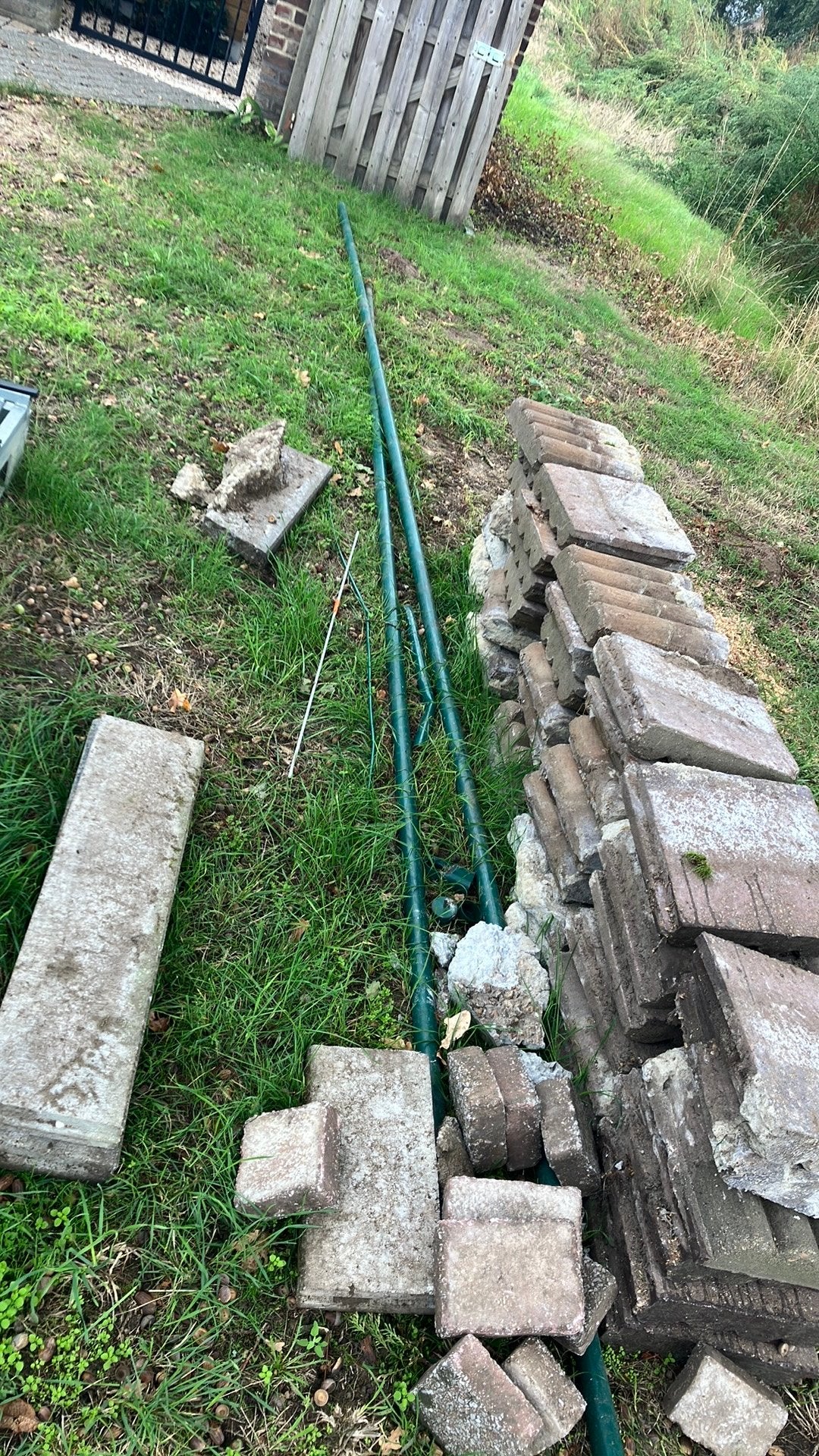 Gratis 2 ijzeren baren 5m lang, Jardin & Terrasse, Enlèvement, Comme neuf