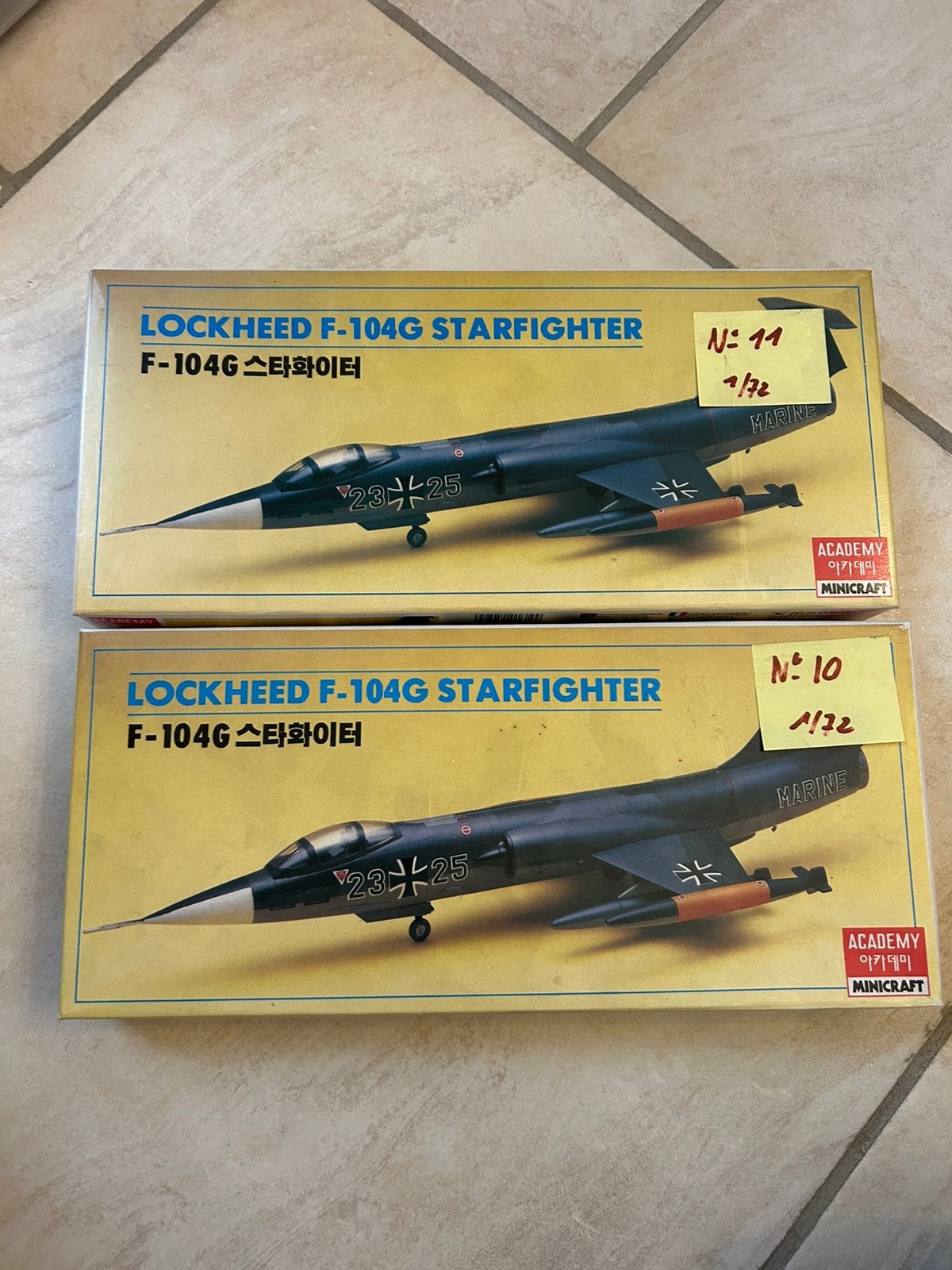 2x Vintage Academy Minicraft F-104G Starfighter 1/72, Enlèvement ou Envoi, Comme neuf