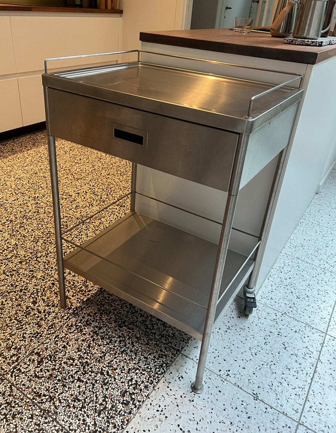 Inox keukenmeubel, Huis en Inrichting, Ophalen, Gebruikt, 50 tot 100 cm, Minder dan 100 cm