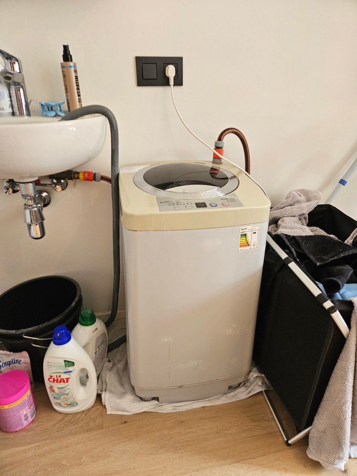 Mini wasmachine, Ophalen