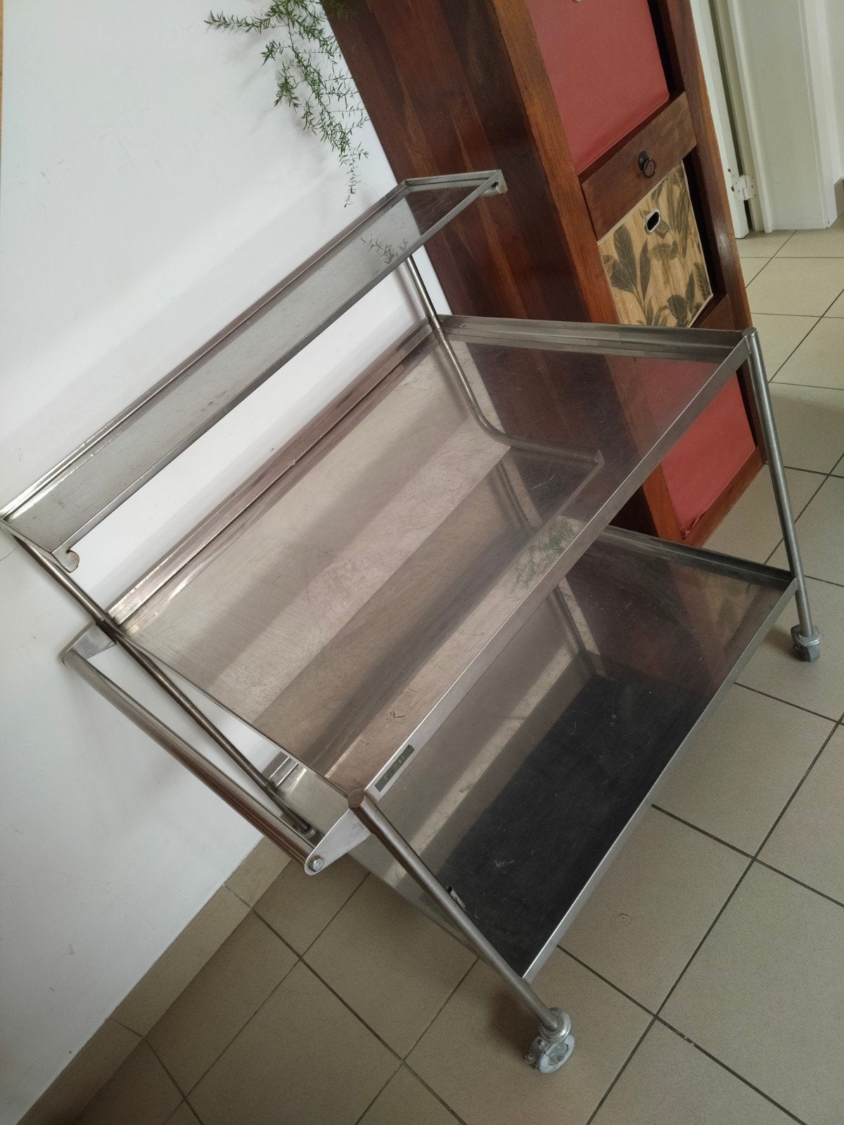 bijzet karretje rvs, Ophalen