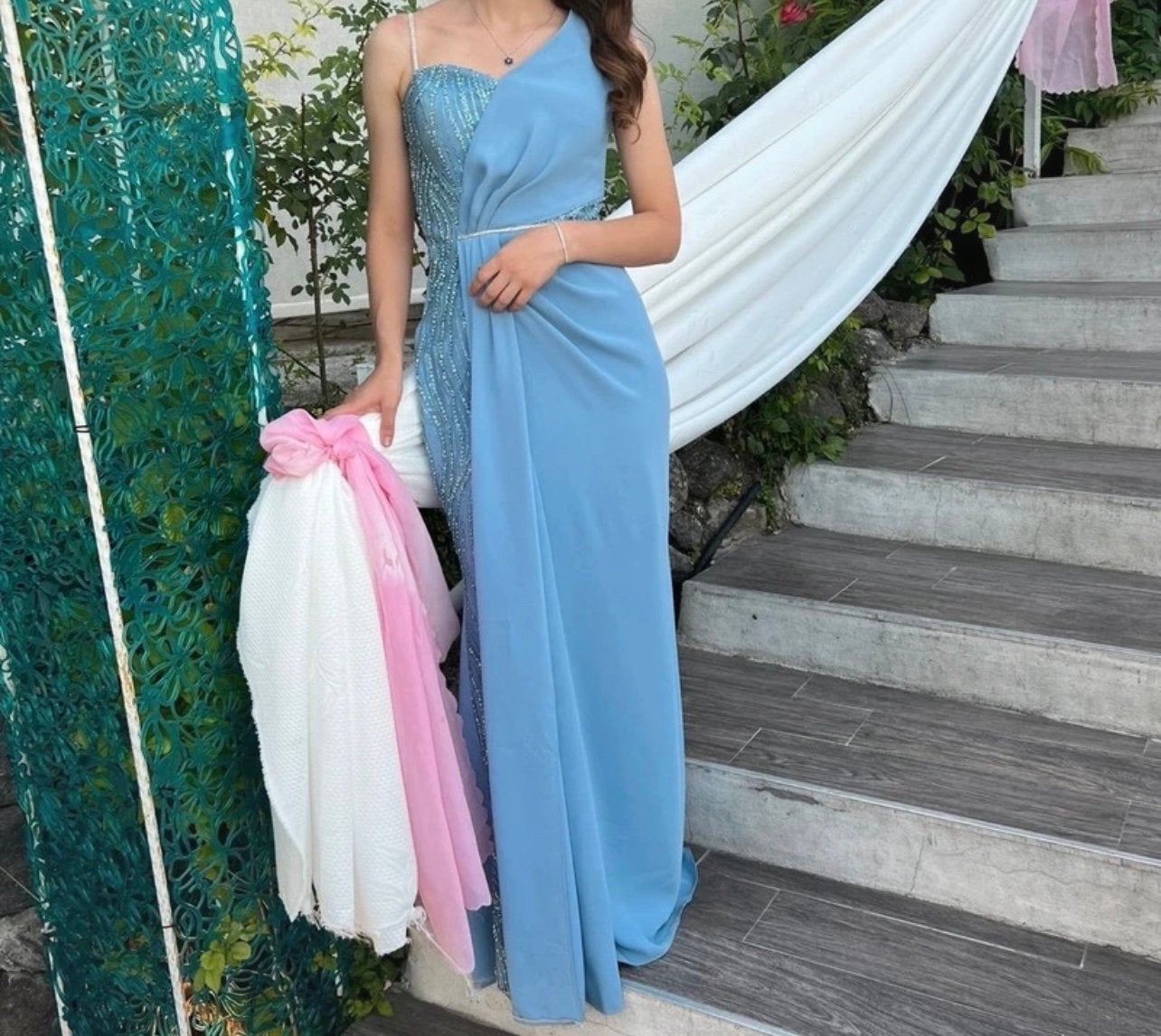 Blauwe avondjurk, Vêtements | Femmes, Vêtements de mariage & Accessoires de mariage, Enlèvement ou Envoi, Porté, Bleu