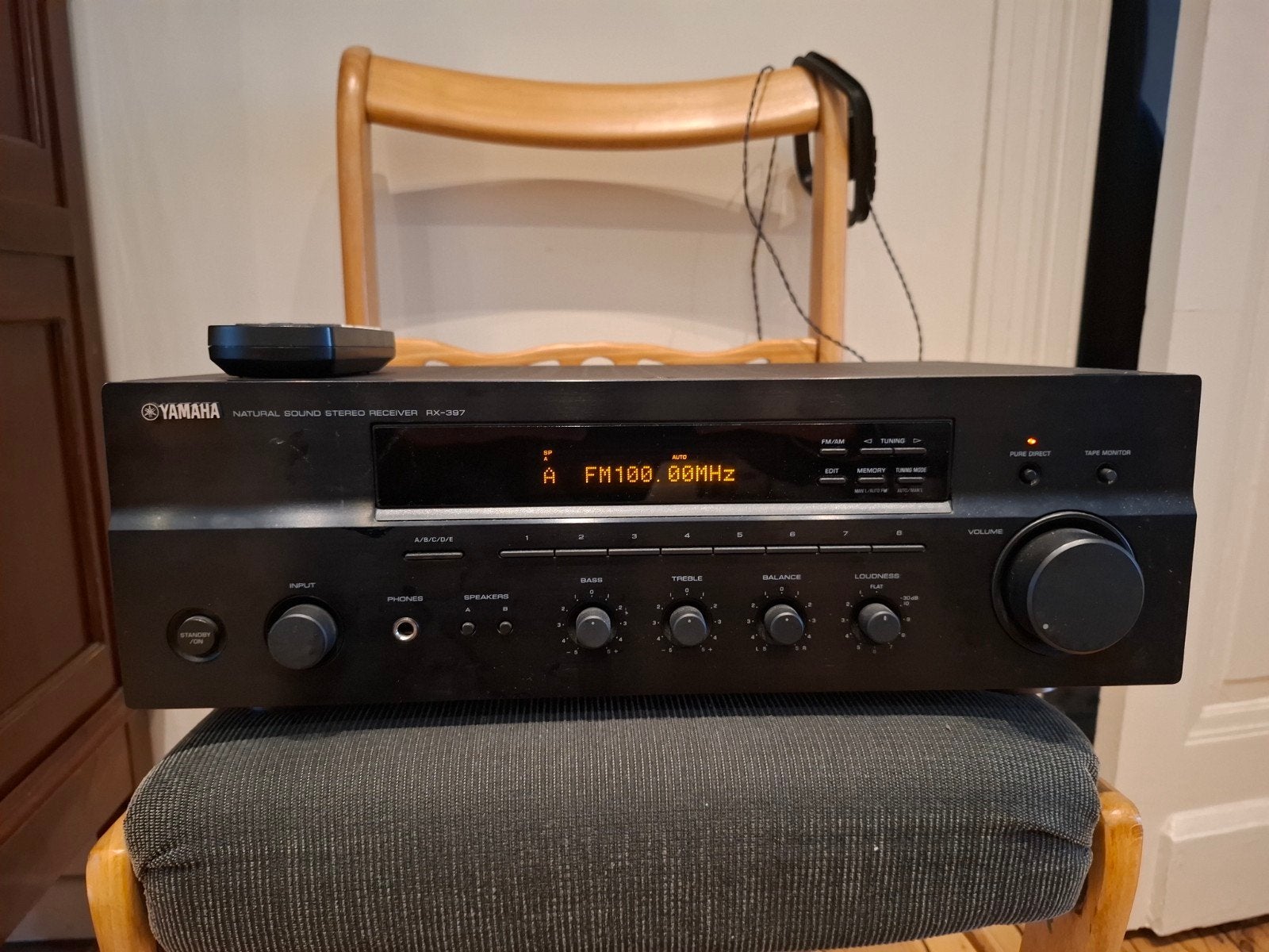 Récepteur Yamaha RX-397 150W & 2 Enceintes RAM, Audio, Tv en Foto, Ophalen, Yamaha, Zo goed als nieuw, 120 watt of meer