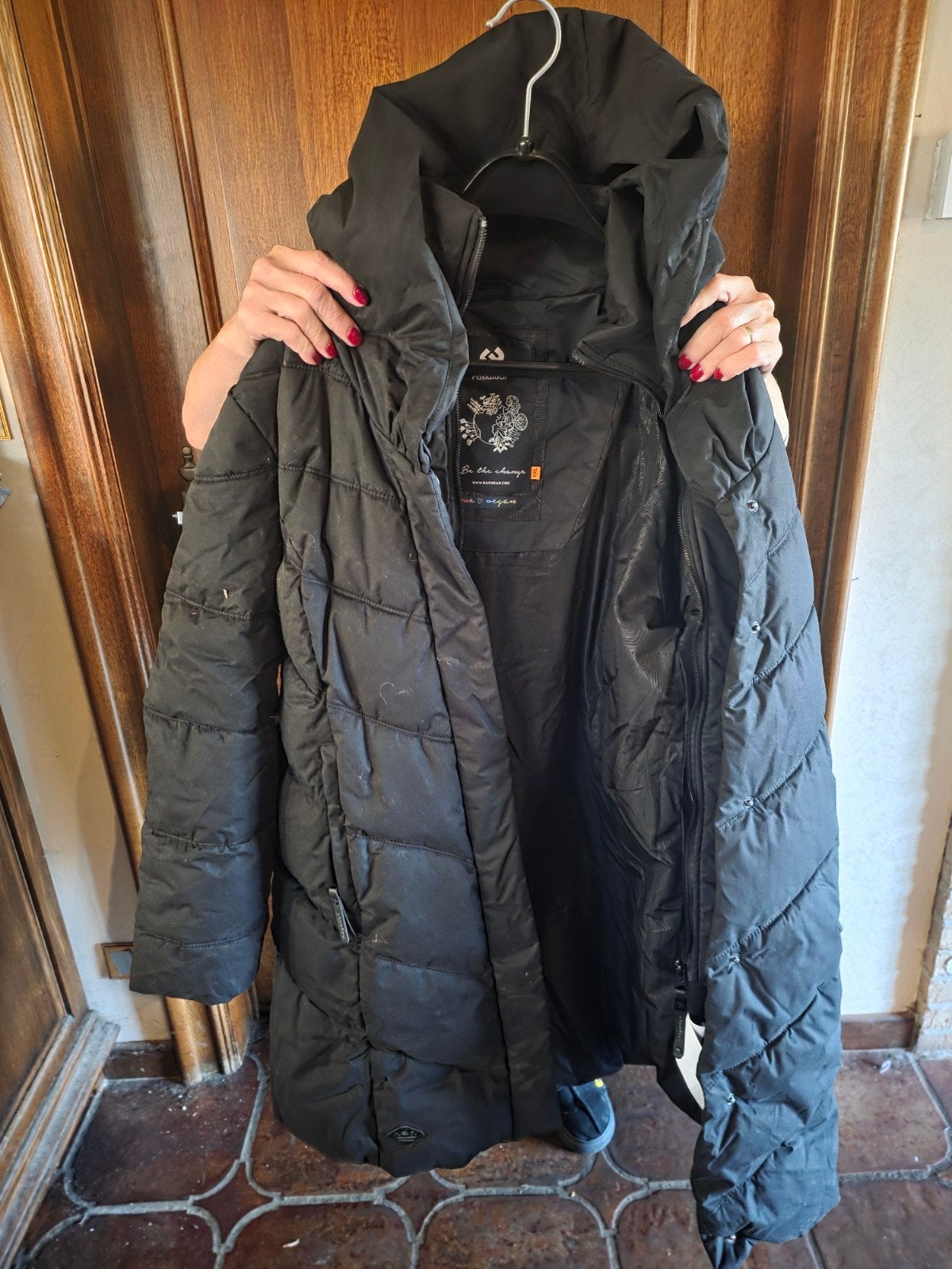winterjas ragwear, Ophalen of Verzenden, Zo goed als nieuw, Maat 46/48 (XL) of groter, Zwart
