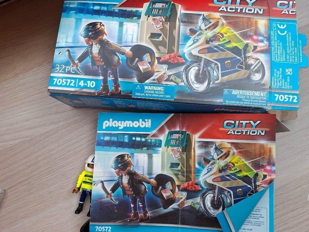 70572 - Playmobil - politieachtervolging, Ophalen of Verzenden, Gebruikt, Complete set