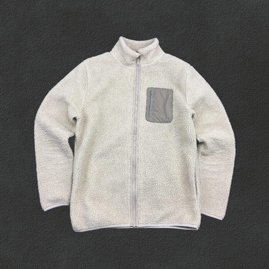 (1288) Beige Profuomo Fleece Jas - Heren S - Zeer Goed, Verzenden, Beige, Maat 46 (S) of kleiner, Profuomo