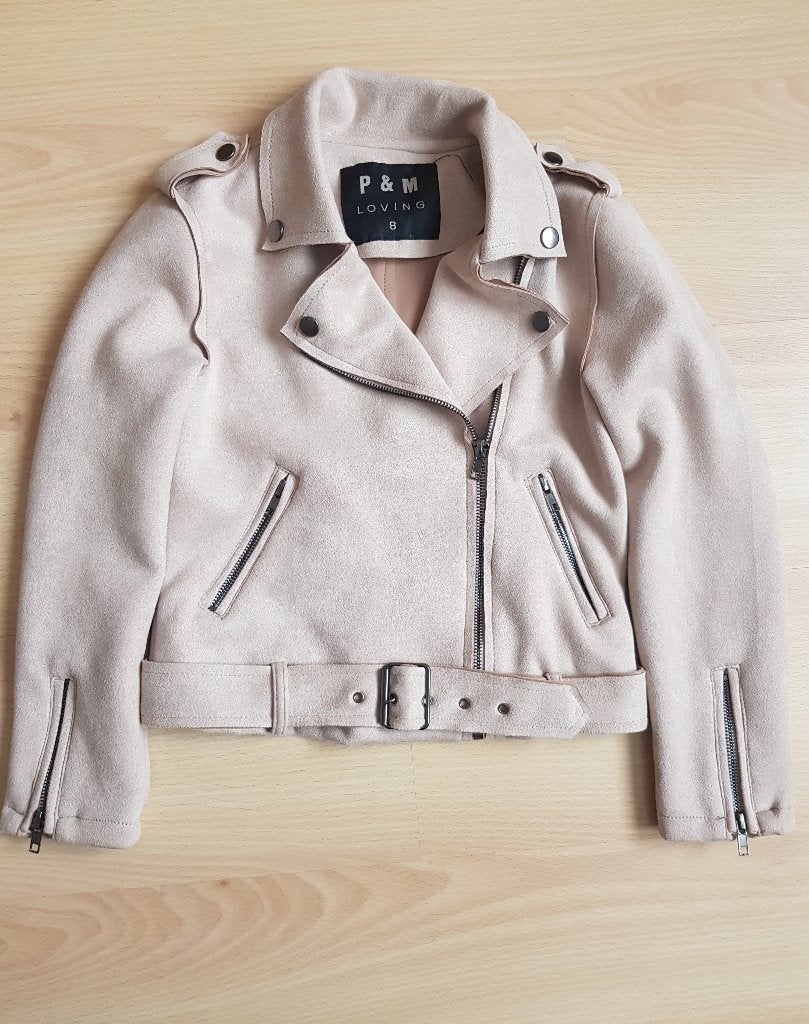 Veste beige - taille 128, Enfants & Bébés, Enlèvement ou Envoi, Comme neuf, P&M loving, Fille