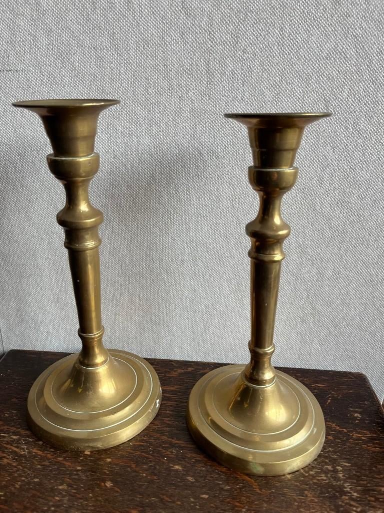 2  kandelaars 20cm, Antiek en Kunst, Ophalen of Verzenden