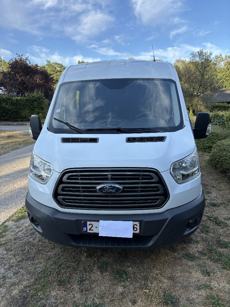 Ford Transit Dubbel Cabine H2L3, Auto's, Ford, Voorwielaandrijving, Euro 5, Zwart, Wit