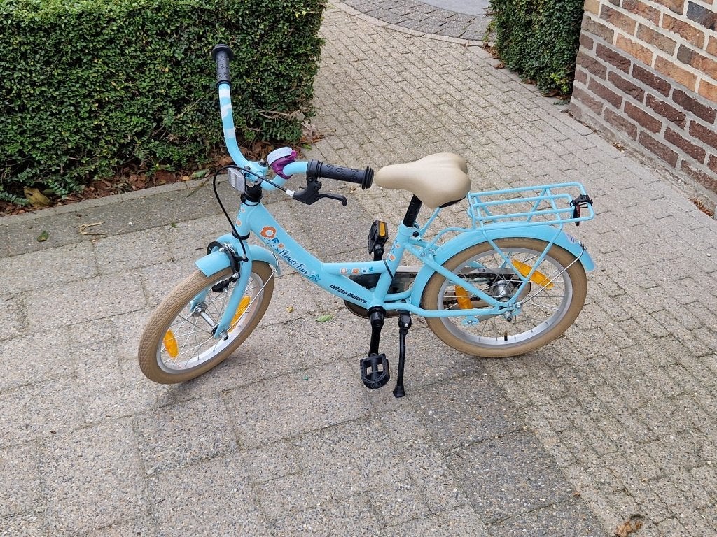 Blauwe kinderfiets 16 inch, Ophalen, Gebruikt, Terugtraprem, Bikefun