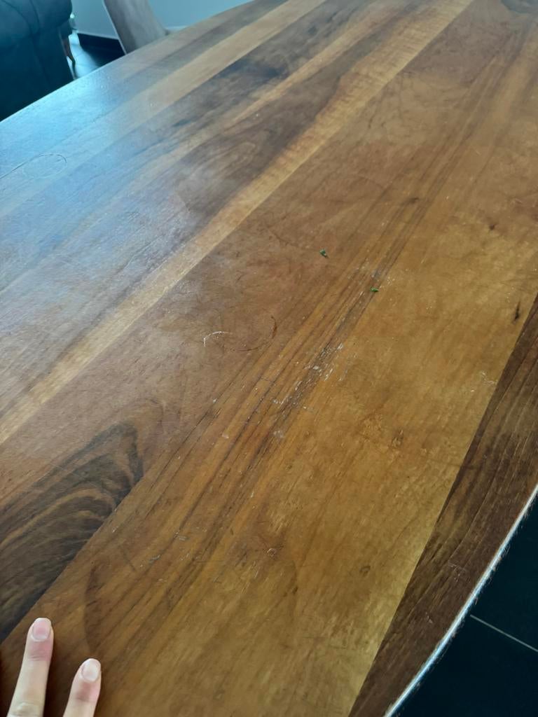 Donker walnootkleurige eettafel, Huis en Inrichting, Stoffering | Vloerbedekking, Ophalen, Zo goed als nieuw